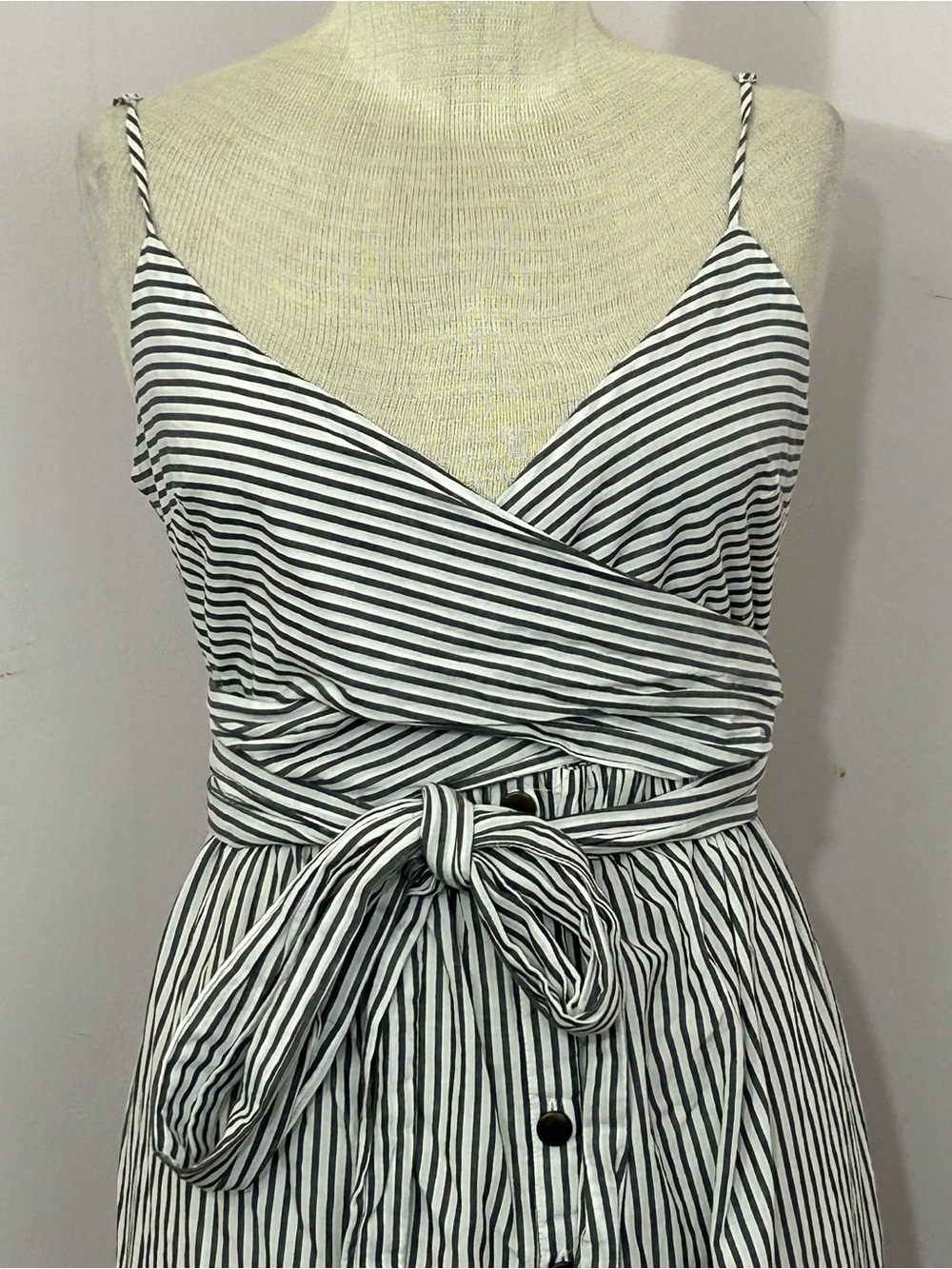 Mara Hoffman Thora Stripe Wrap Front Dress - Picture 5 of 11